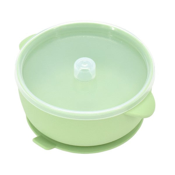 Safe and Practical: Silicone Baby Feeding Bowl with Lid