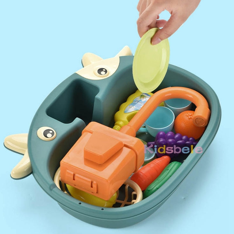 Kids Kitchen Toys Pretend Play Mini Kitchen Food Educational