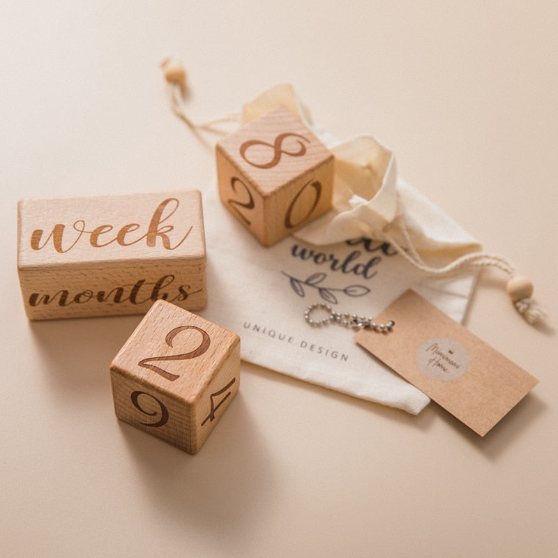 3pcs/set Handmade Baby Milestone Cards