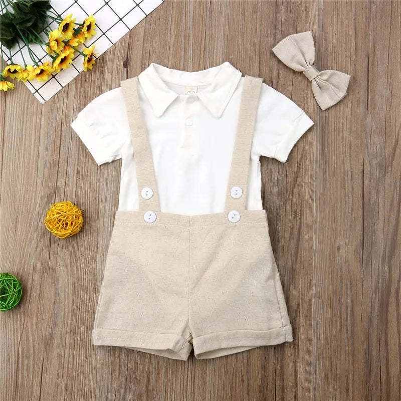 Dungarees set with Bow Tie