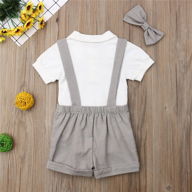Dungarees set with Bow Tie