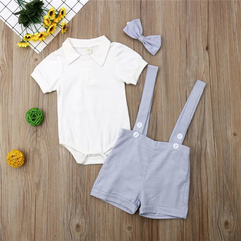 Dungarees set with Bow Tie