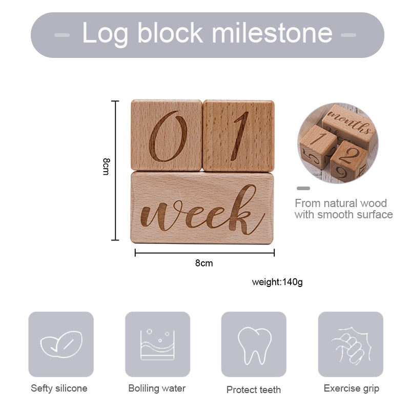 3pcs/set Handmade Baby Milestone Cards