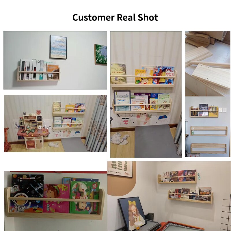 Wood Floating Book Shelves