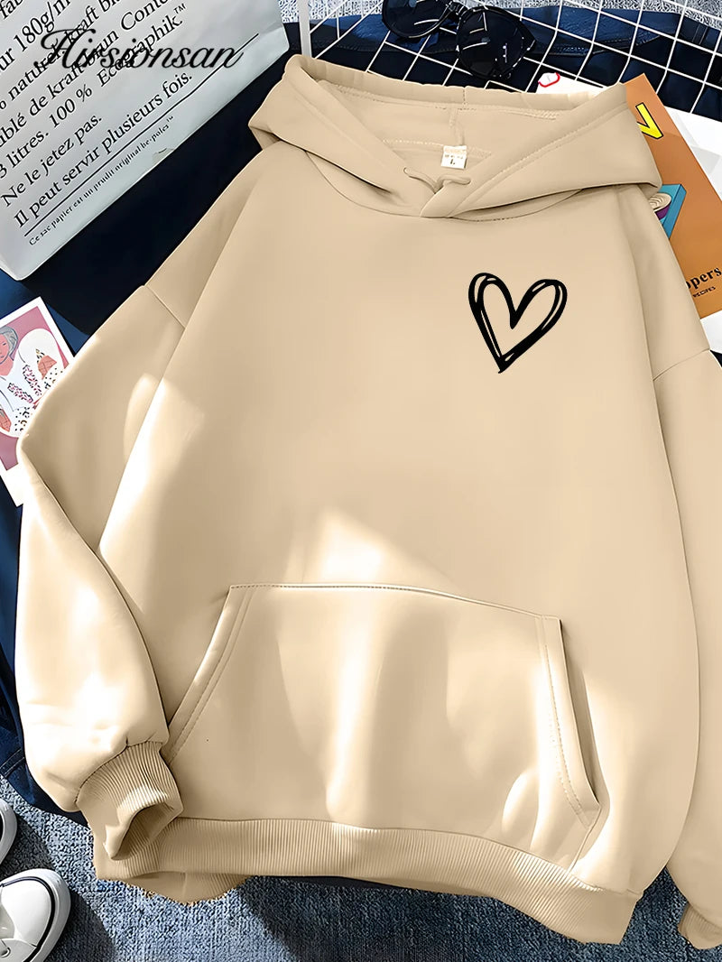 Womens Love Heart Hoodie