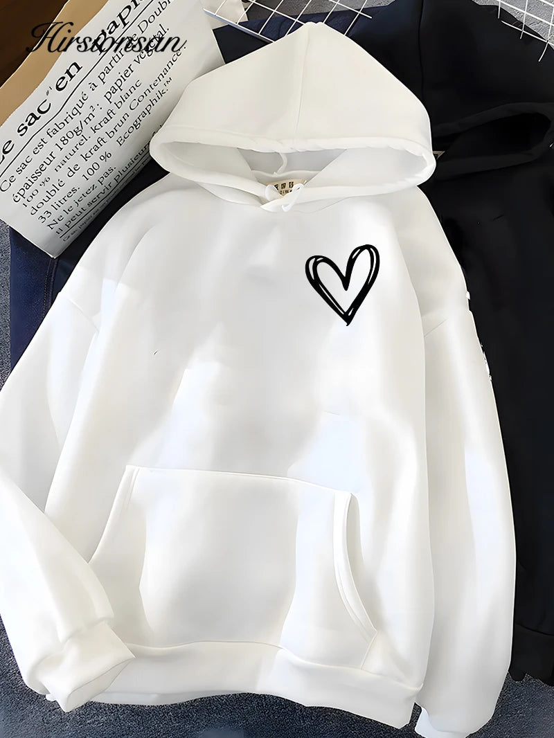 Womens Love Heart Hoodie