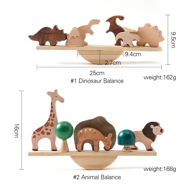 Wooden Animal Balance Blocks