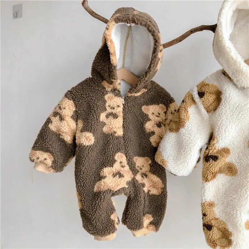 Bear print Snowsuit