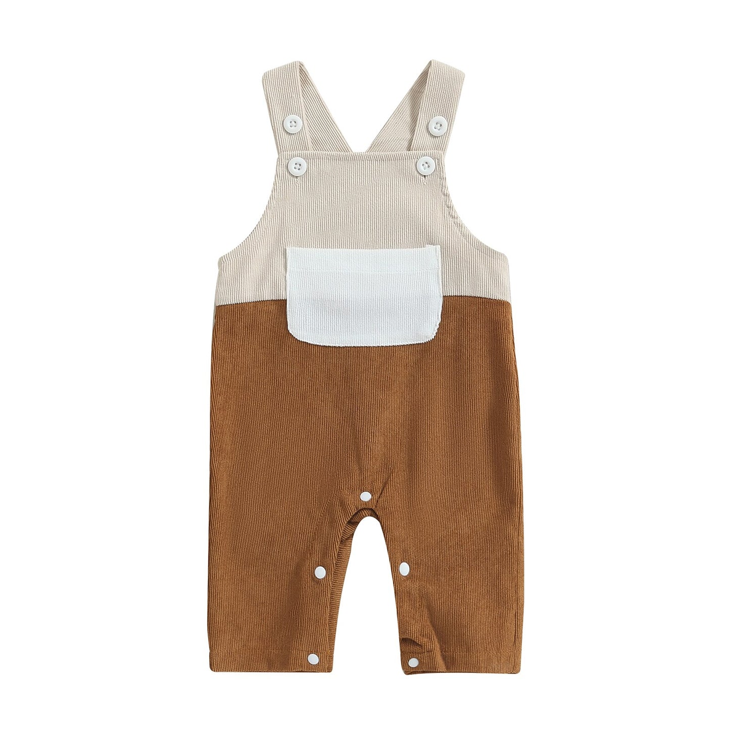 Two Tone Patterned Dungarees