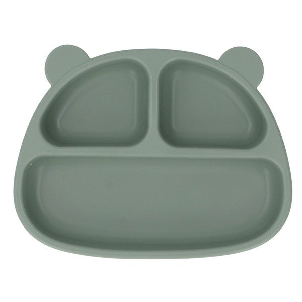 Adorable and Practical: Cartoon Bear Shaped Silicone Toddler Plate