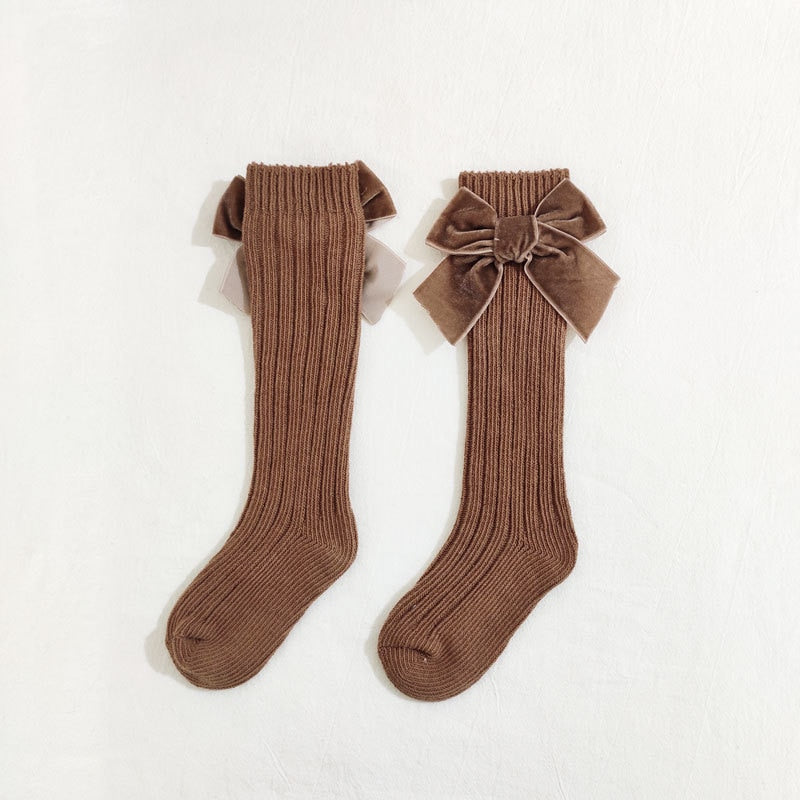 Baby Knee High Socks With Big Bow