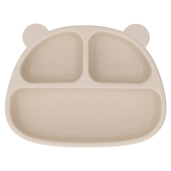 Adorable and Practical: Cartoon Bear Shaped Silicone Toddler Plate