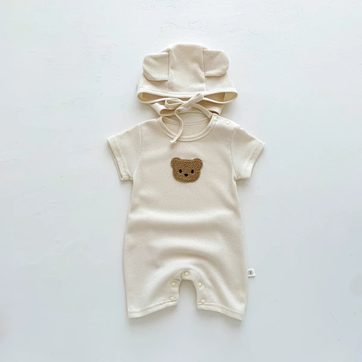 Short Sleeve Waffle Romper