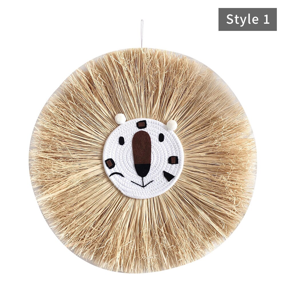Nordic Home Decoration Cotton Lafite Woven Tiger Pendant Wall Ornament