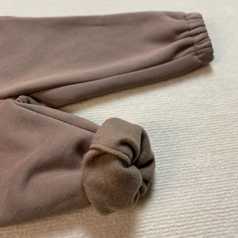 Chocolate Fleece Lined Tracksuit