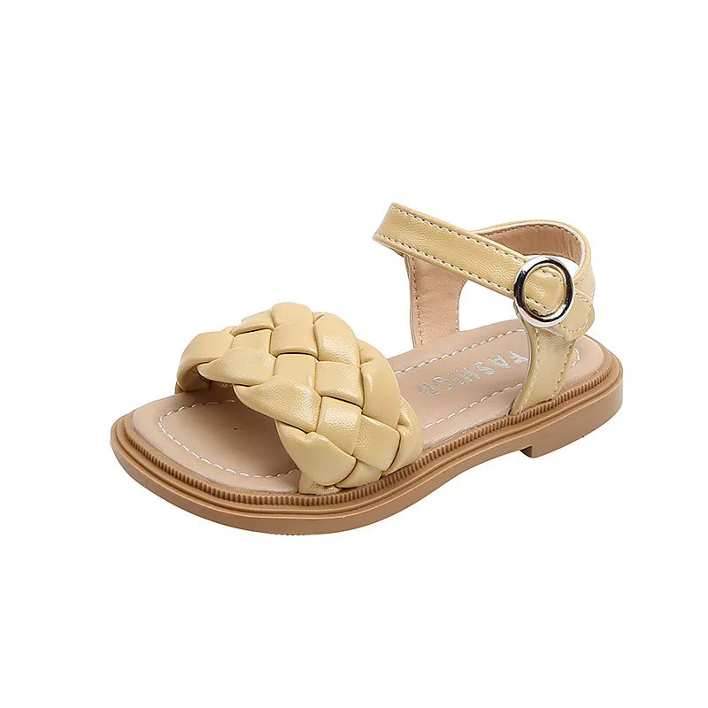 White Pleated Sandal