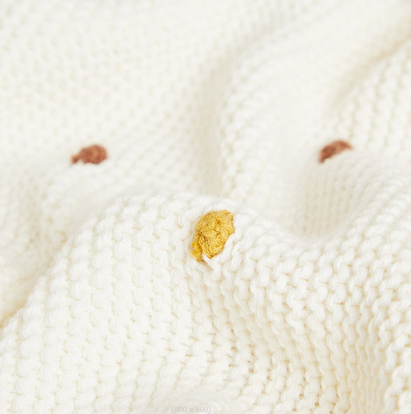 100cm x 70cm Nordic Pompom Soft Blanket