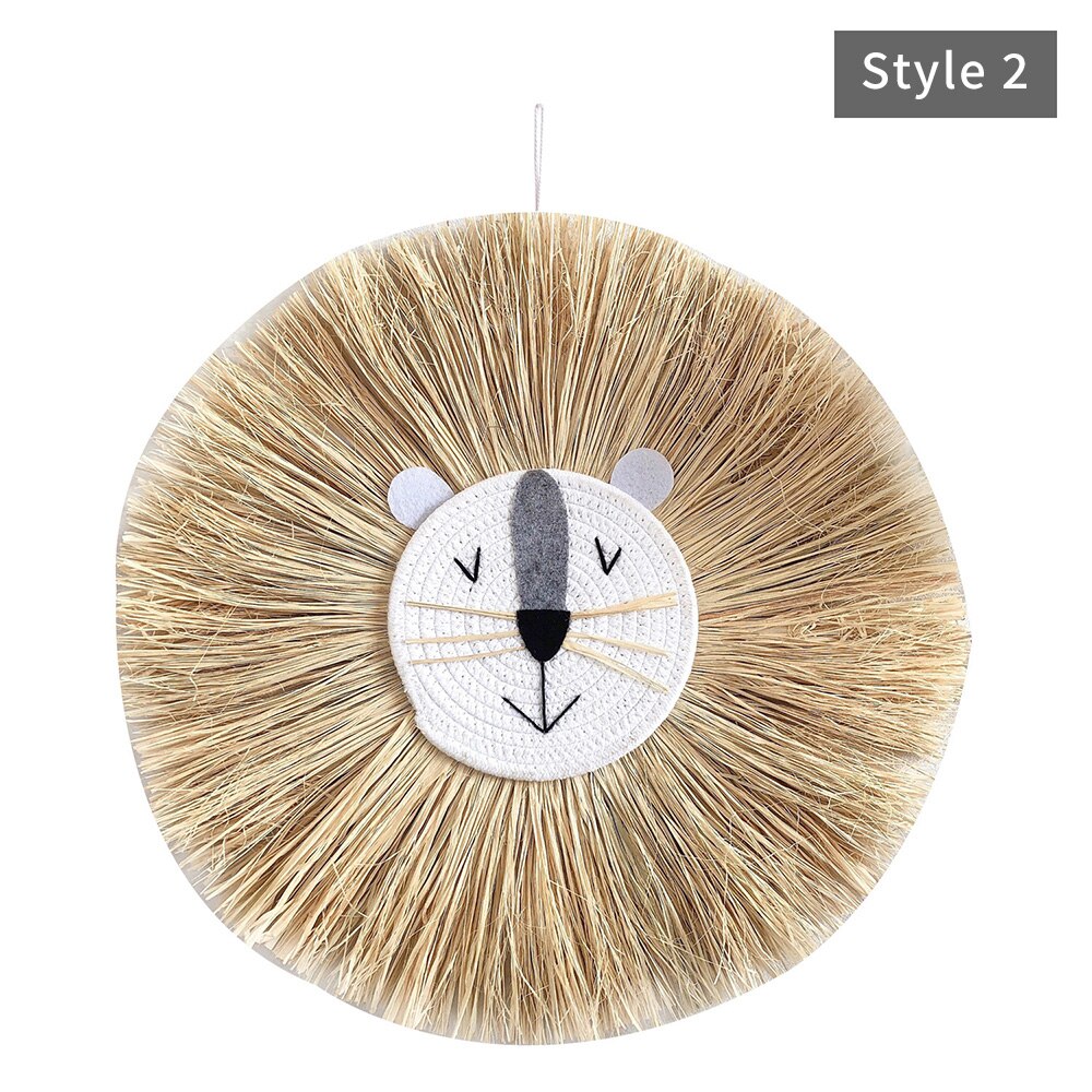 Nordic Home Decoration Cotton Lafite Woven Tiger Pendant Wall Ornament