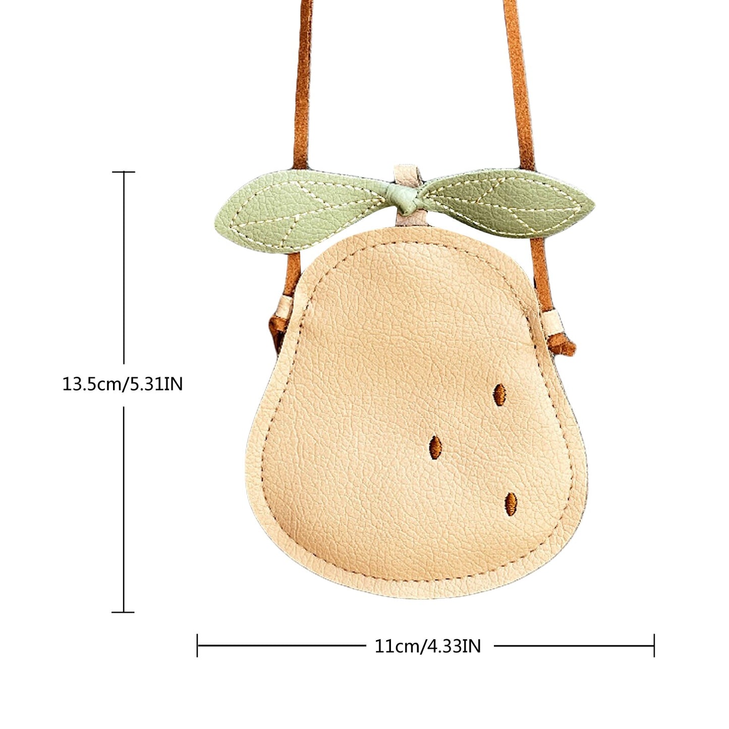 Leather Shoulder Bag Cartoon Pumpkin/ Beetle/ Pear