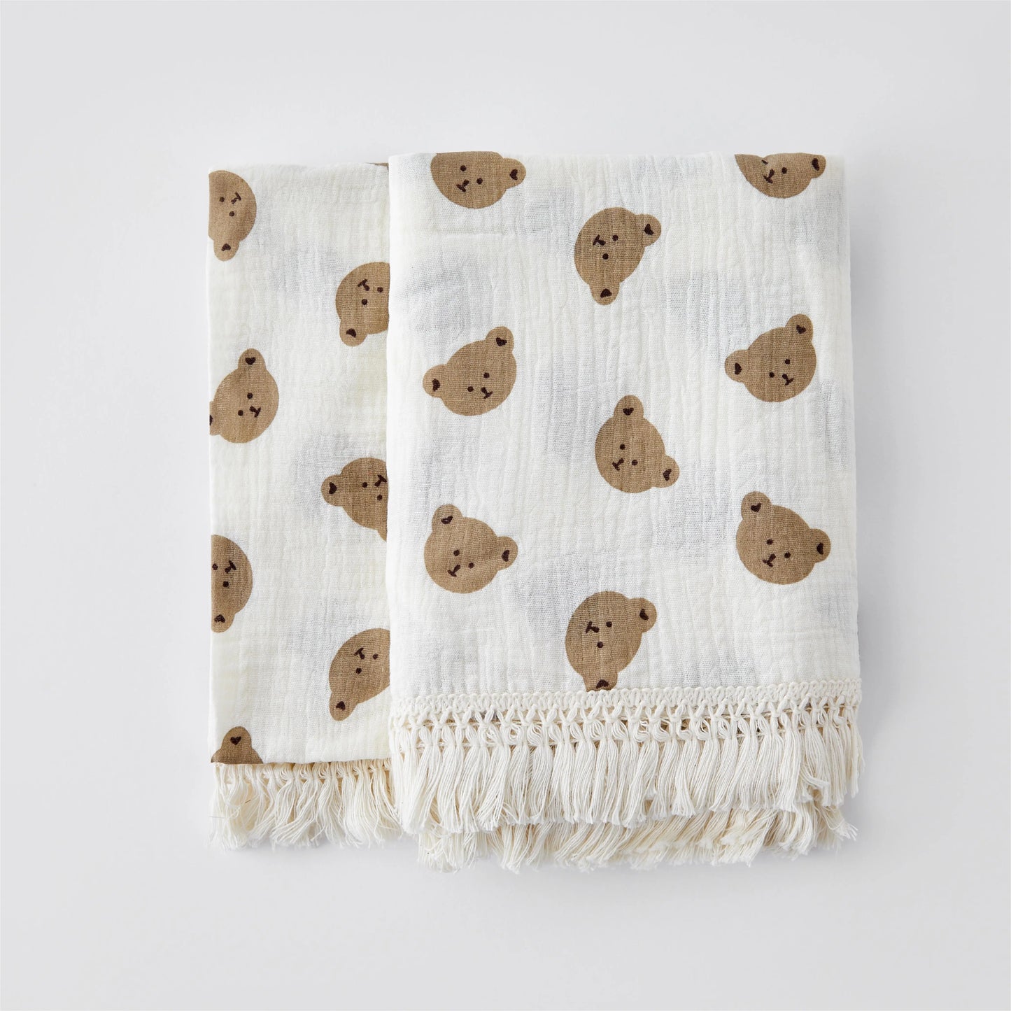 Bear Print Swaddle Blanket