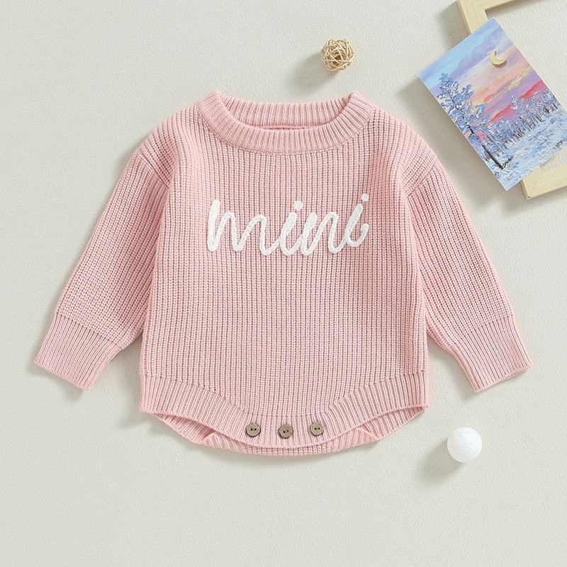 Mini Emroided Sweater Romper