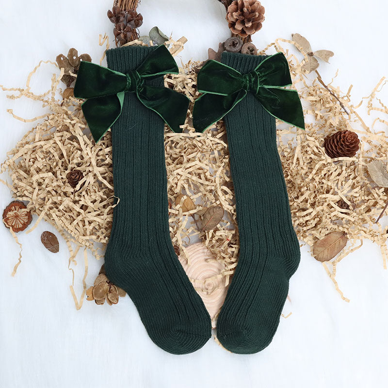 Baby Knee High Socks With Big Bow