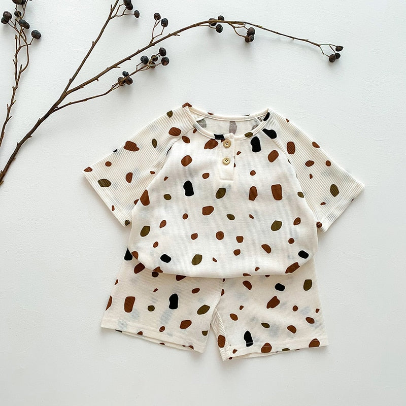 Pyjamas Short Sleeve Print Sleepwear 2PC Set