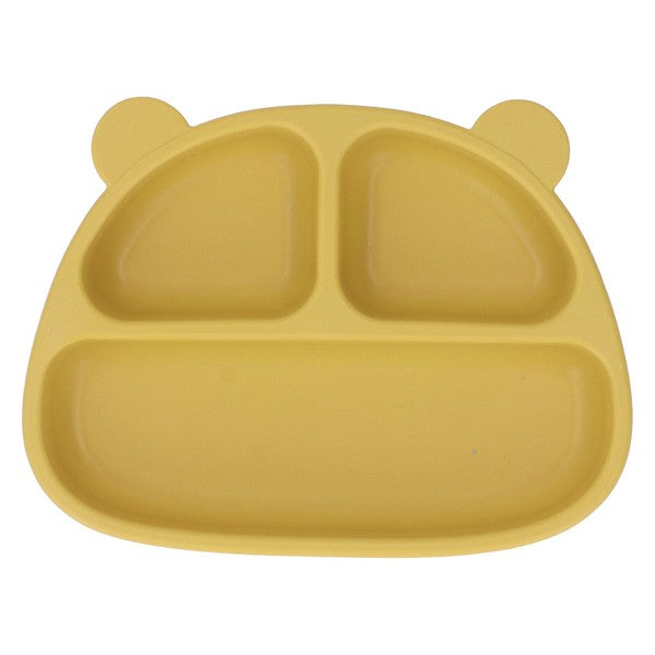 Adorable and Practical: Cartoon Bear Shaped Silicone Toddler Plate