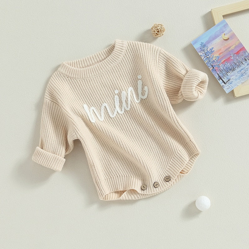 Mini Emroided Sweater Romper