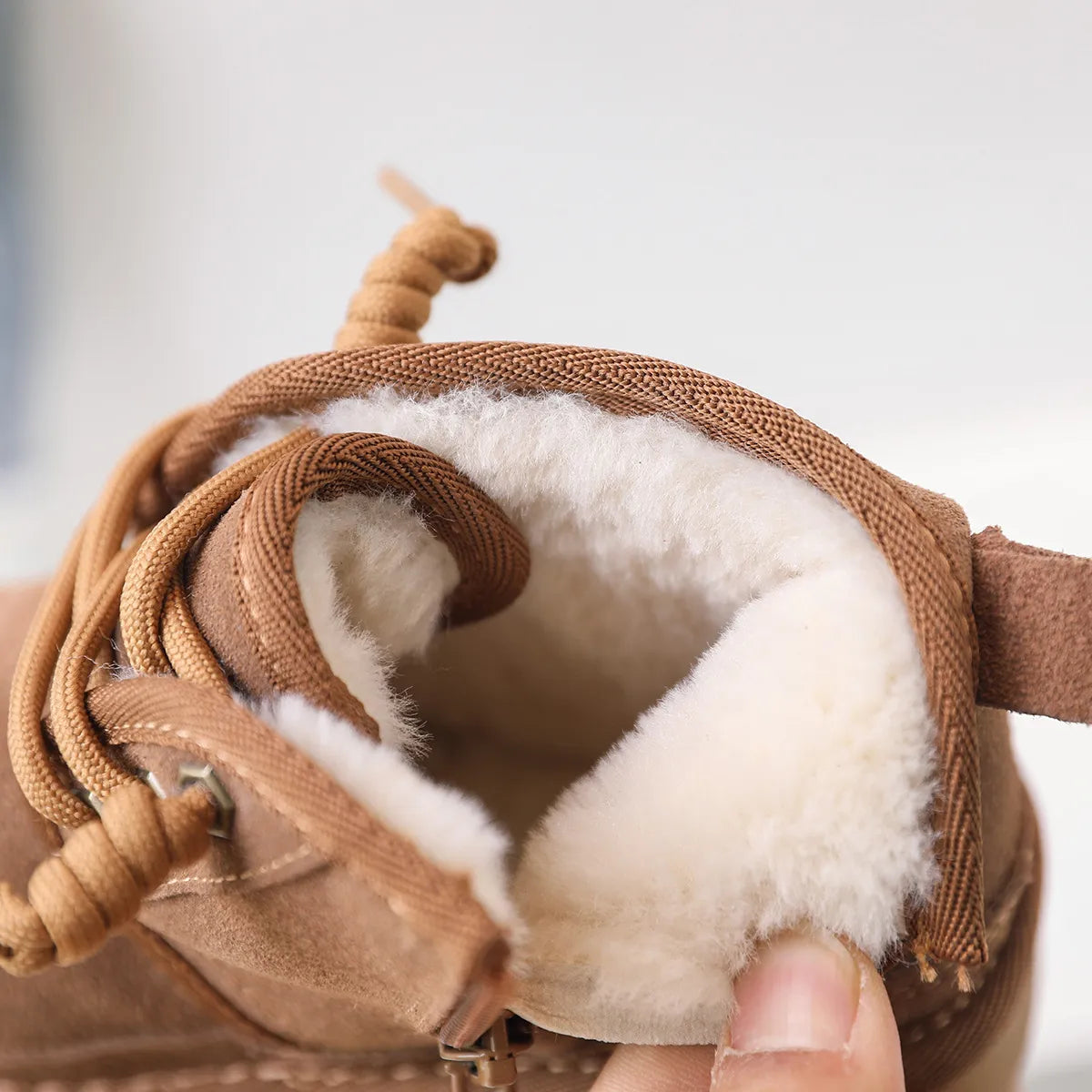 Suede Winter Boots with Zip