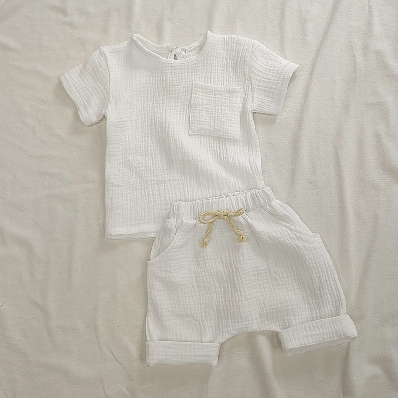 Organic Cotton Clothes Set Top and Short Unisex