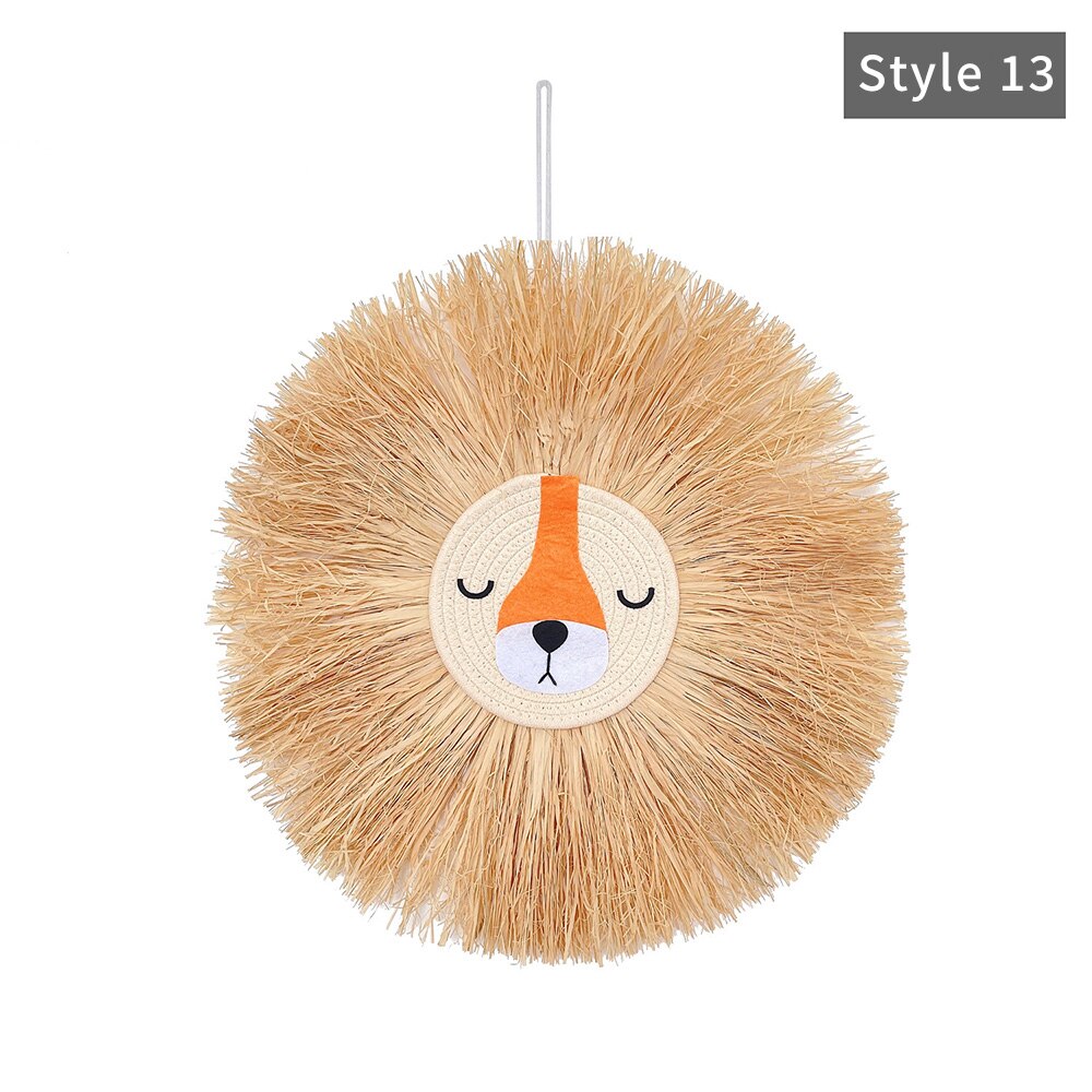 Nordic Home Decoration Cotton Lafite Woven Tiger Pendant Wall Ornament