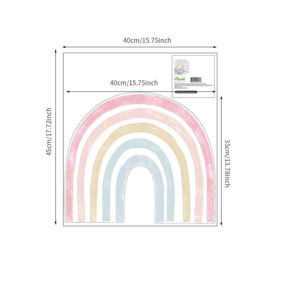 Funlife® Watercolour Rainbow Wall Sticker Wallpaper