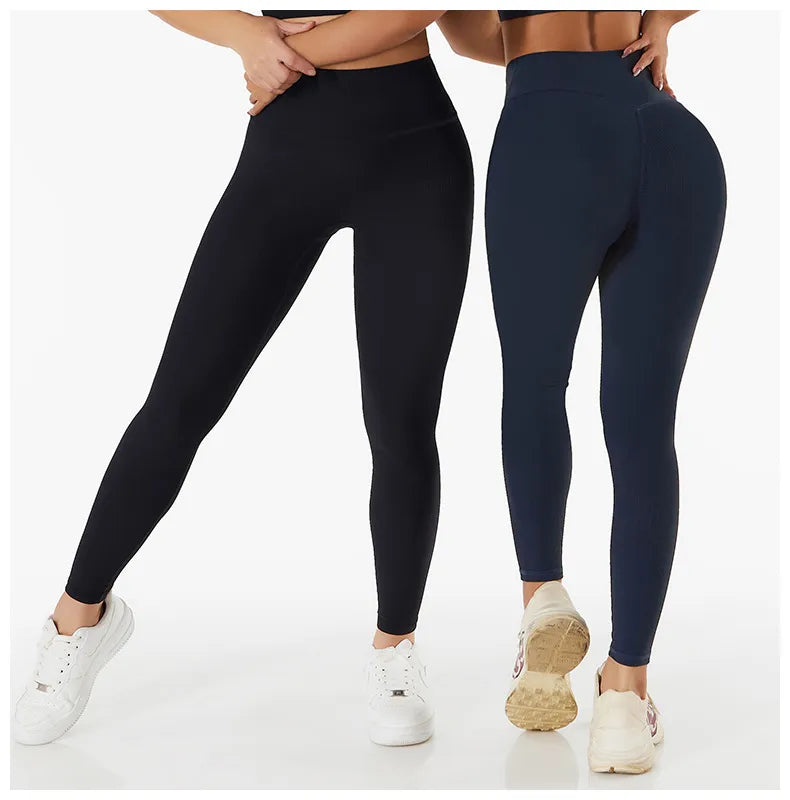 Ribbed Seamless Yoga Pants High Waist