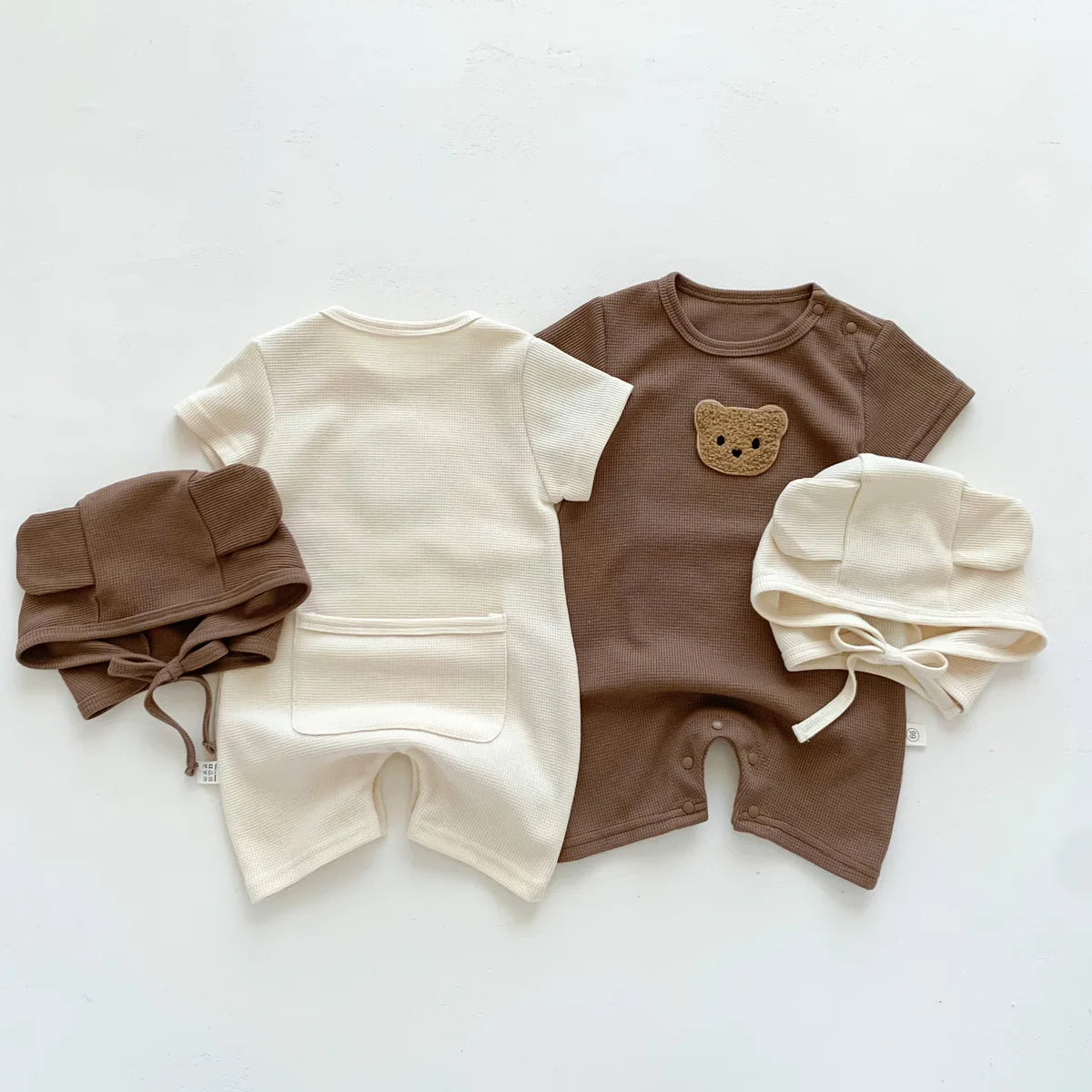 Short Sleeve Waffle Romper