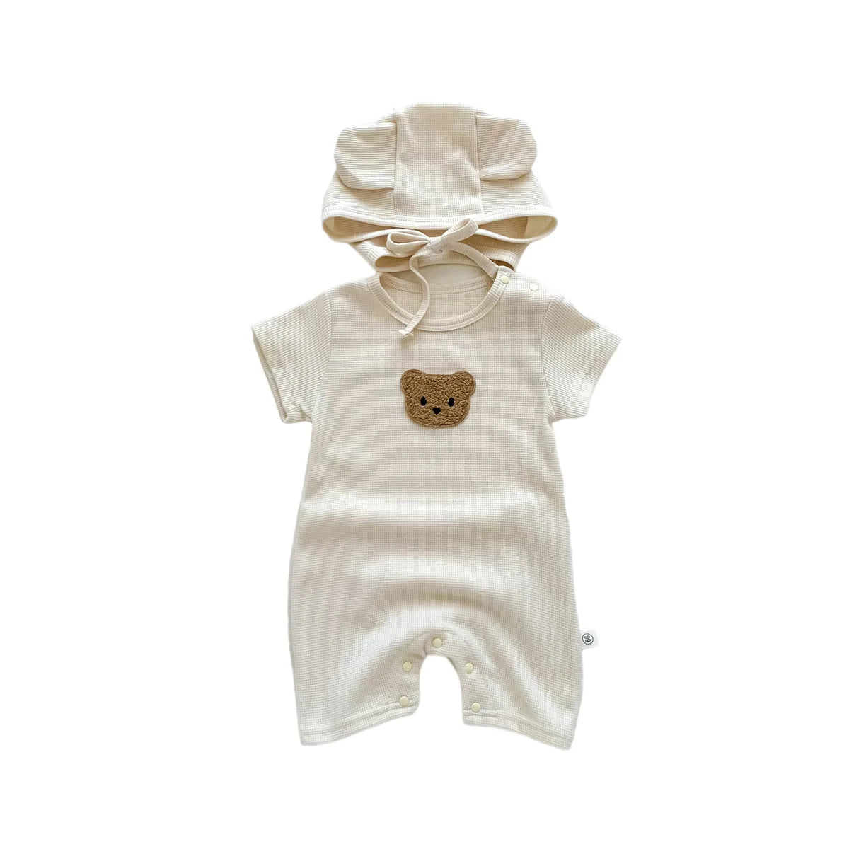 Short Sleeve Waffle Romper