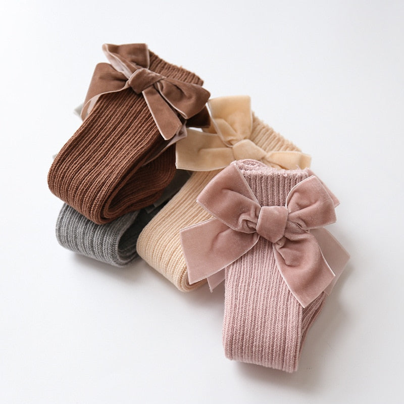 Baby Knee High Socks With Big Bow