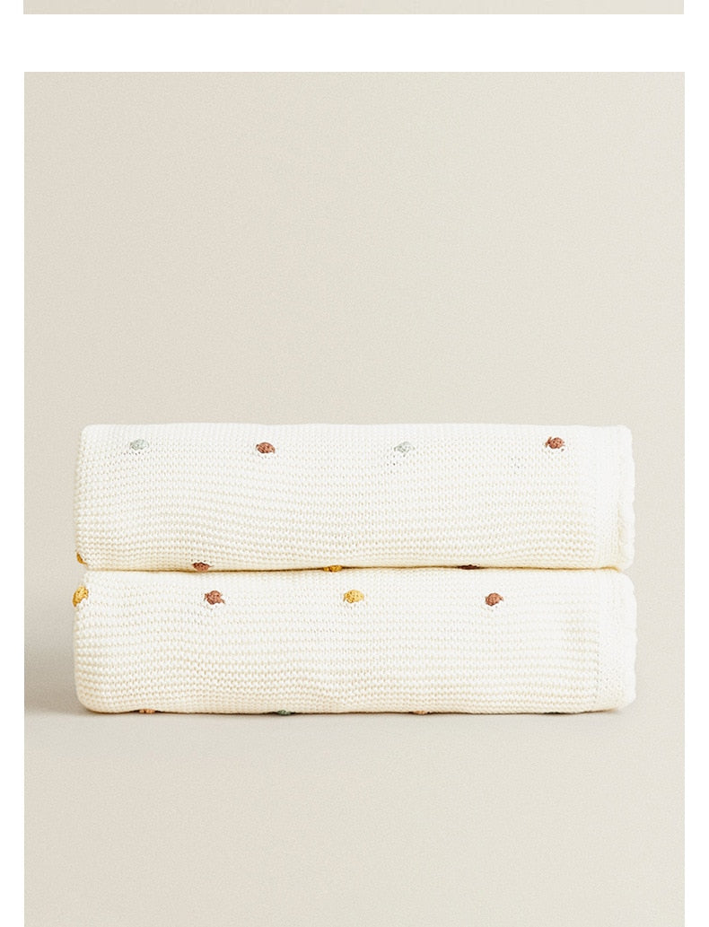 100cm x 70cm Nordic Pompom Soft Blanket