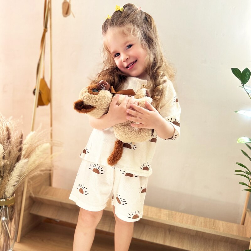 Pyjamas Short Sleeve Print Sleepwear 2PC Set