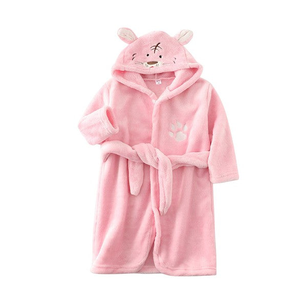 1-8Y Kids Hooded Bathrobe