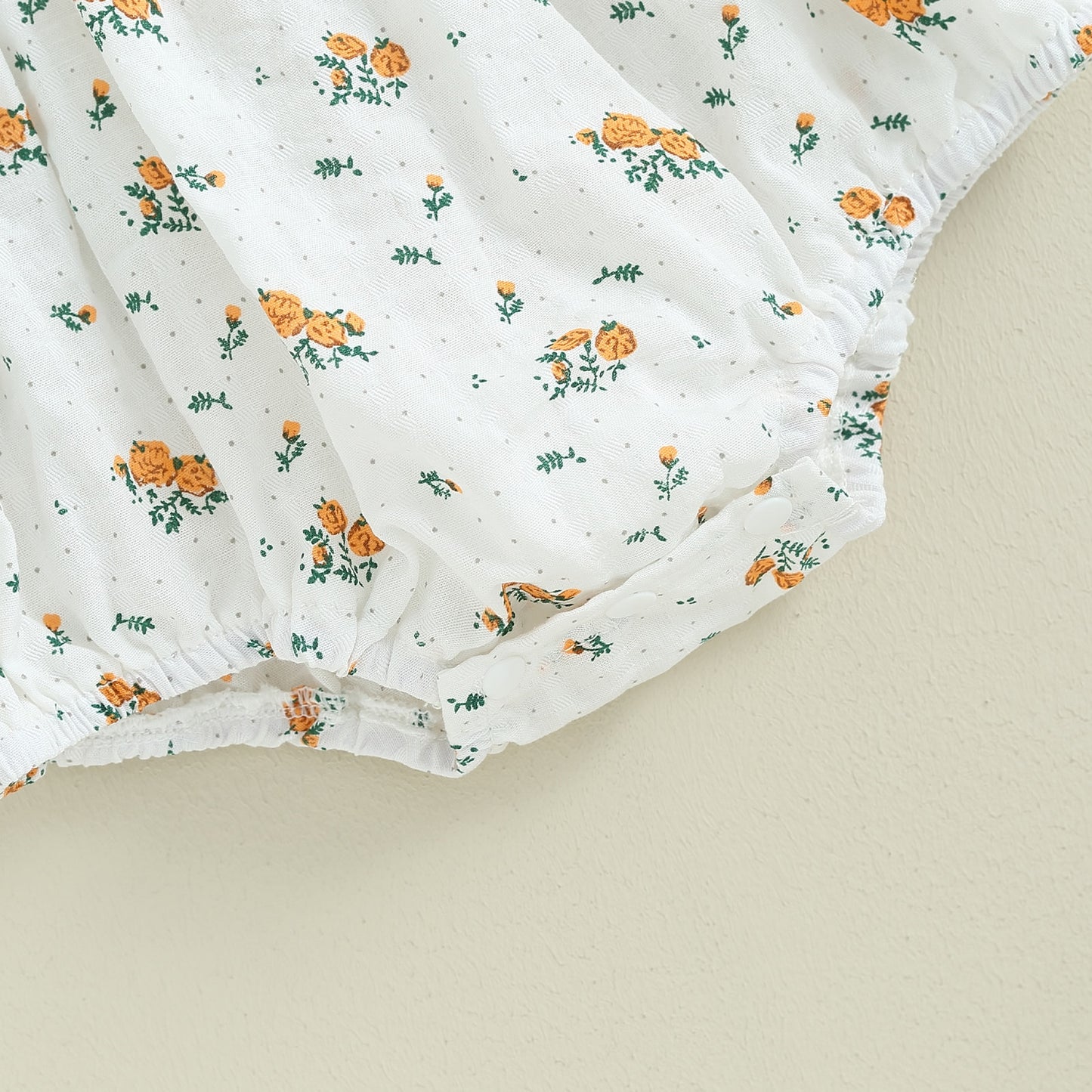 Girls Off Shoulder Floral Print Romper