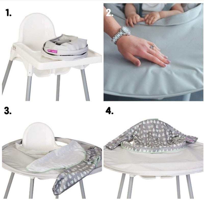 3 in 1 Baby Bib Table Cover Dining Chair Gown