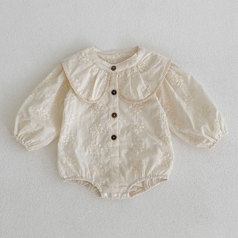 Newborn Doll Collar Romper