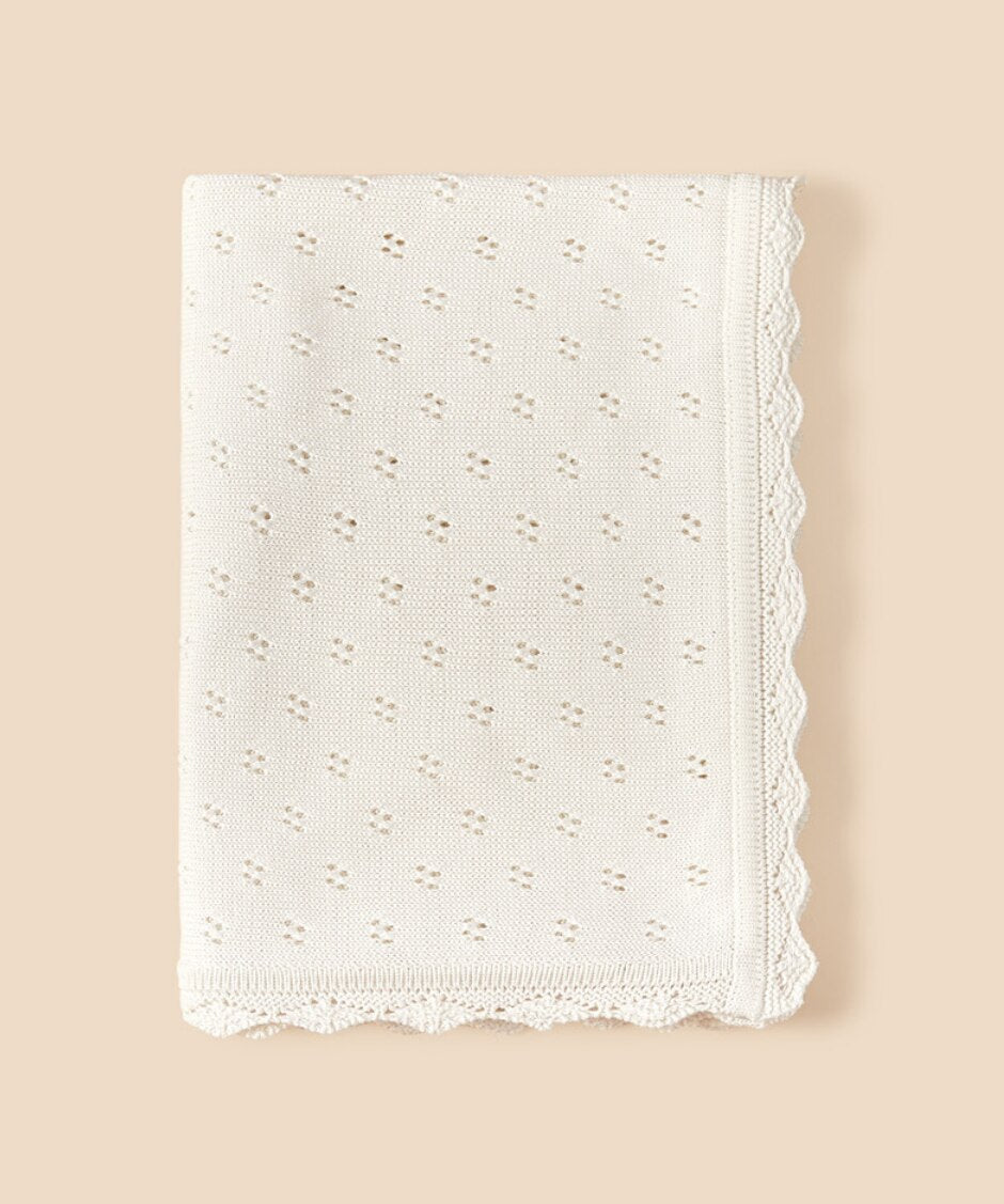 Knitted Baby Blanket 100% Cotton