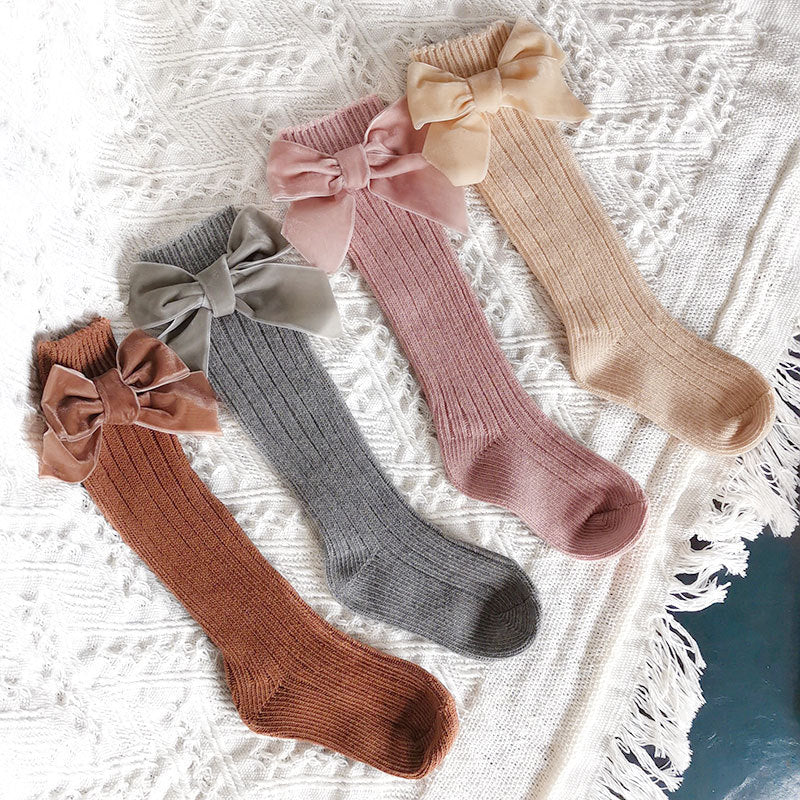 Baby Knee High Socks With Big Bow