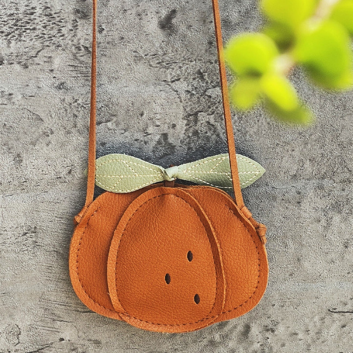 Leather Shoulder Bag Cartoon Pumpkin/ Beetle/ Pear