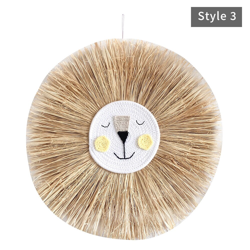 Nordic Home Decoration Cotton Lafite Woven Tiger Pendant Wall Ornament
