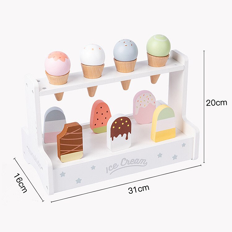 Wooden Cake Dessert Table Afternoon Tea Apron Toy