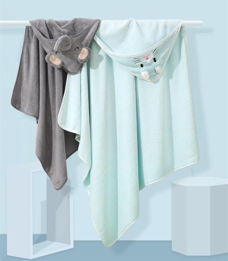 Flannel Fleece Animal Hooded Soft Children's Towel