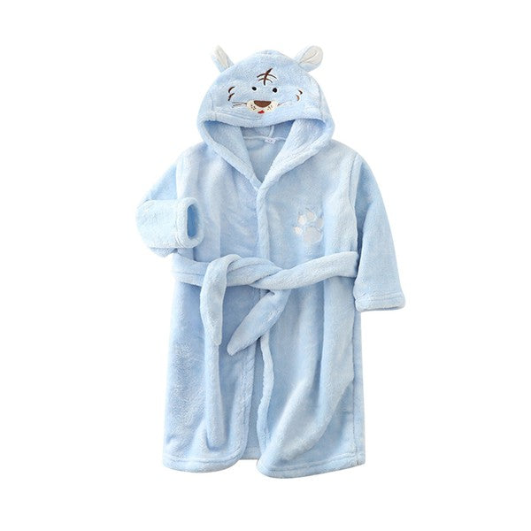 1-8Y Kids Hooded Bathrobe